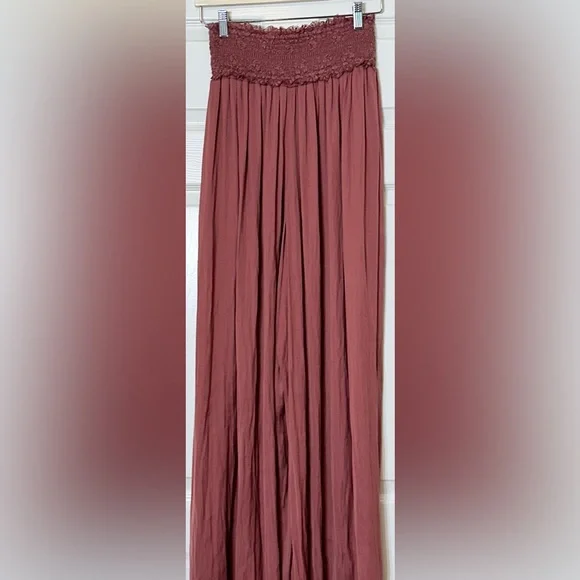 Intimately Free People Pink Ultra High Waisted Wide Leg Dressy Pants Size Medium - Picture 3 of 9